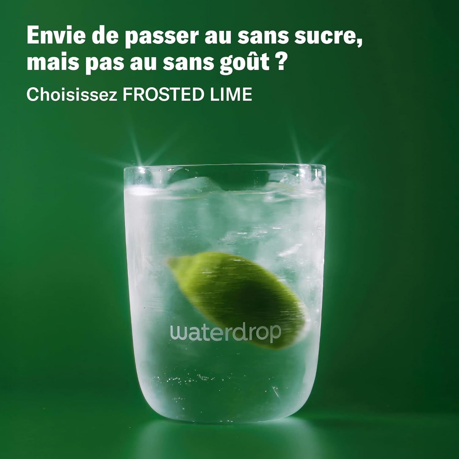 imagewaterdrop Coffret Citrons Givrs 36 Cubes de Boisson pour Eau Aromatise Citron Vert Sans Sucre Pastilles Aromatises pour lEau Alternative aux Boissons Gazeuses Enrichies en Vitamines C et B3x FROSTED LIME