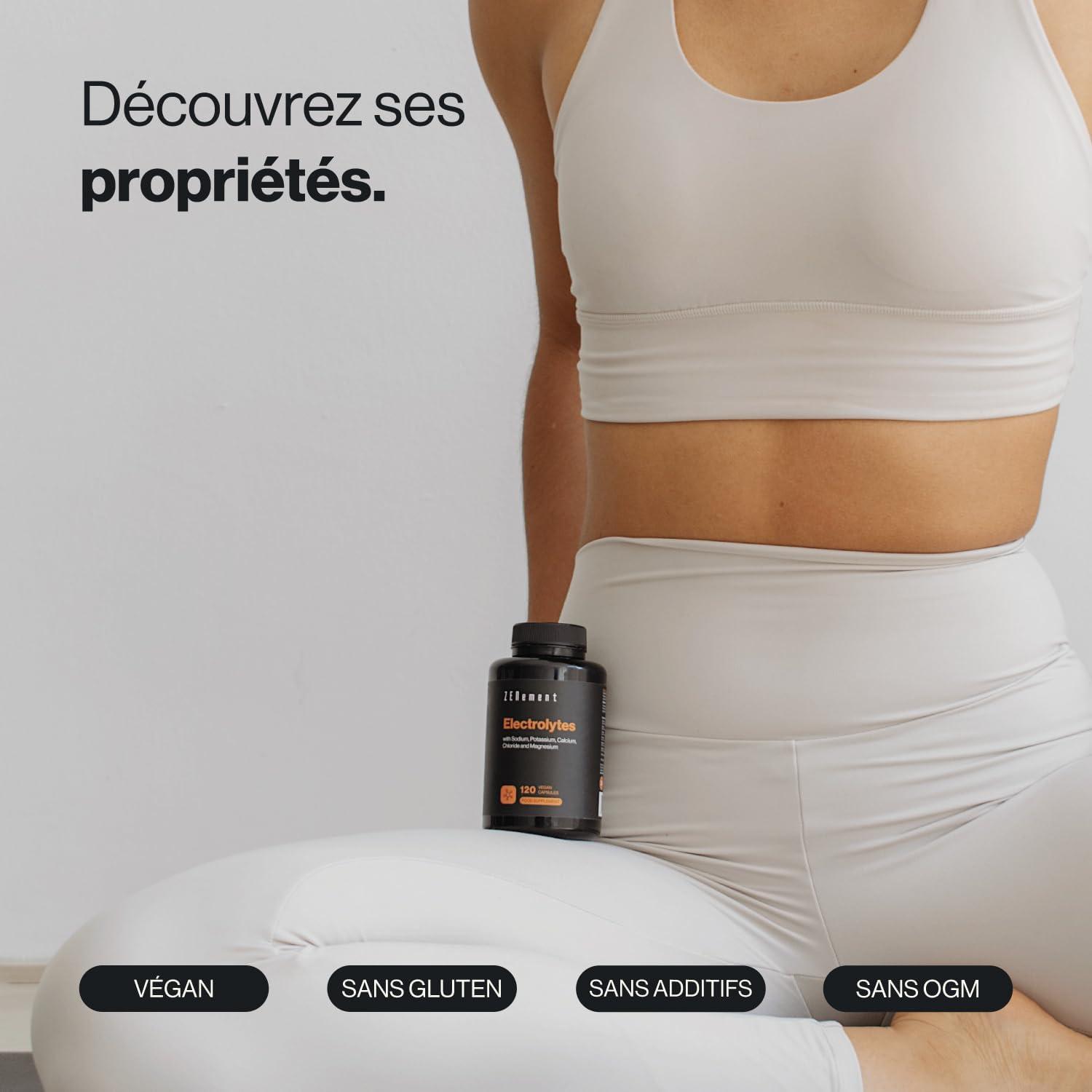 imageElectrolyte Complex Electrolytes Sans Sucre Avec Sodium Calcium Magnesium Potassium nergie Fonction Musculaire Sport Fatigue Keto 120 glules vegan Zenement