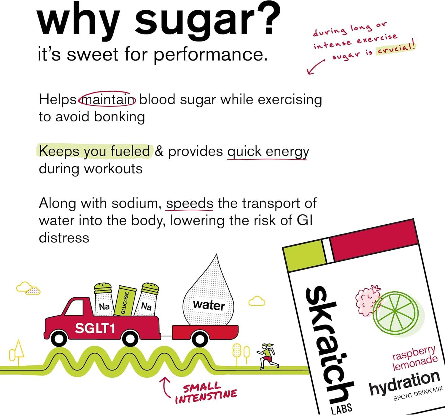 imageSKRATCH LABS Hydration 440g Poudre dlectrolytes Sport Drink Mix Raspberry Limeade Limonade la framboise cafine 20 portions Sans OGM Vegan Kasher