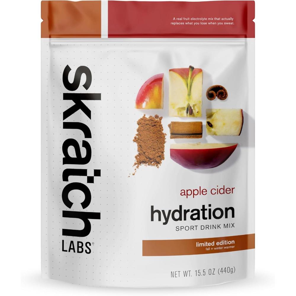 imageSKRATCH LABS Sport Hydration Drink Mix  Poudre de glucides et dlectrolytes  440g  Apple Cider  Endurance entranement comptition Sans gluten Vegan Keto