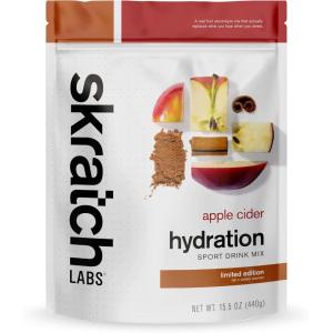 SKRATCH LABS Sport Hydration Drink Mix | Poudre de glucides et d&rsquo;électrolytes | 440g | Apple Cider | Endurance, entraînement, compétition |Sans gluten, Vegan, Keto