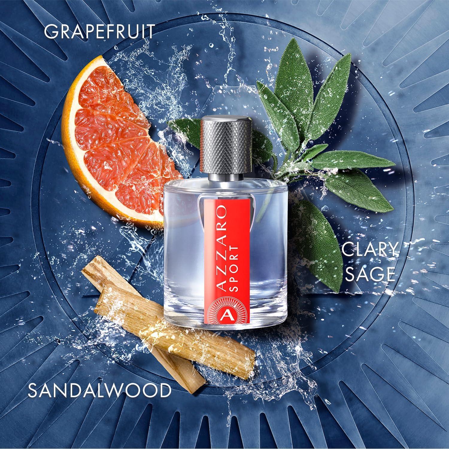 imageAzzaro Sport Eau de Toilette Parfum pour homme frais et pur Fragrance agrume aromatique et boise Pour un port quotidien dcontract Parfum de luxe pour homme