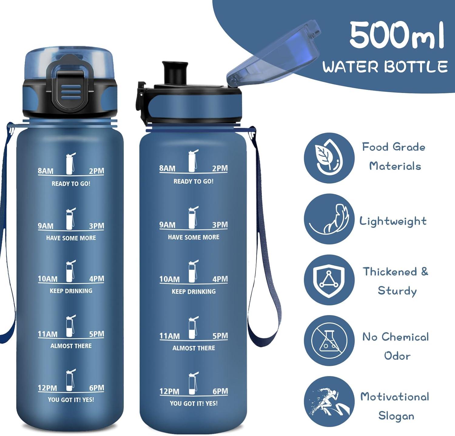 imageGourde 15L Sport Filtrante AntiFuite Motivation avec Slogan Camping et Randonne Facile Nettoyer Fitness Extrieur Running JauneRoseBleu Marine