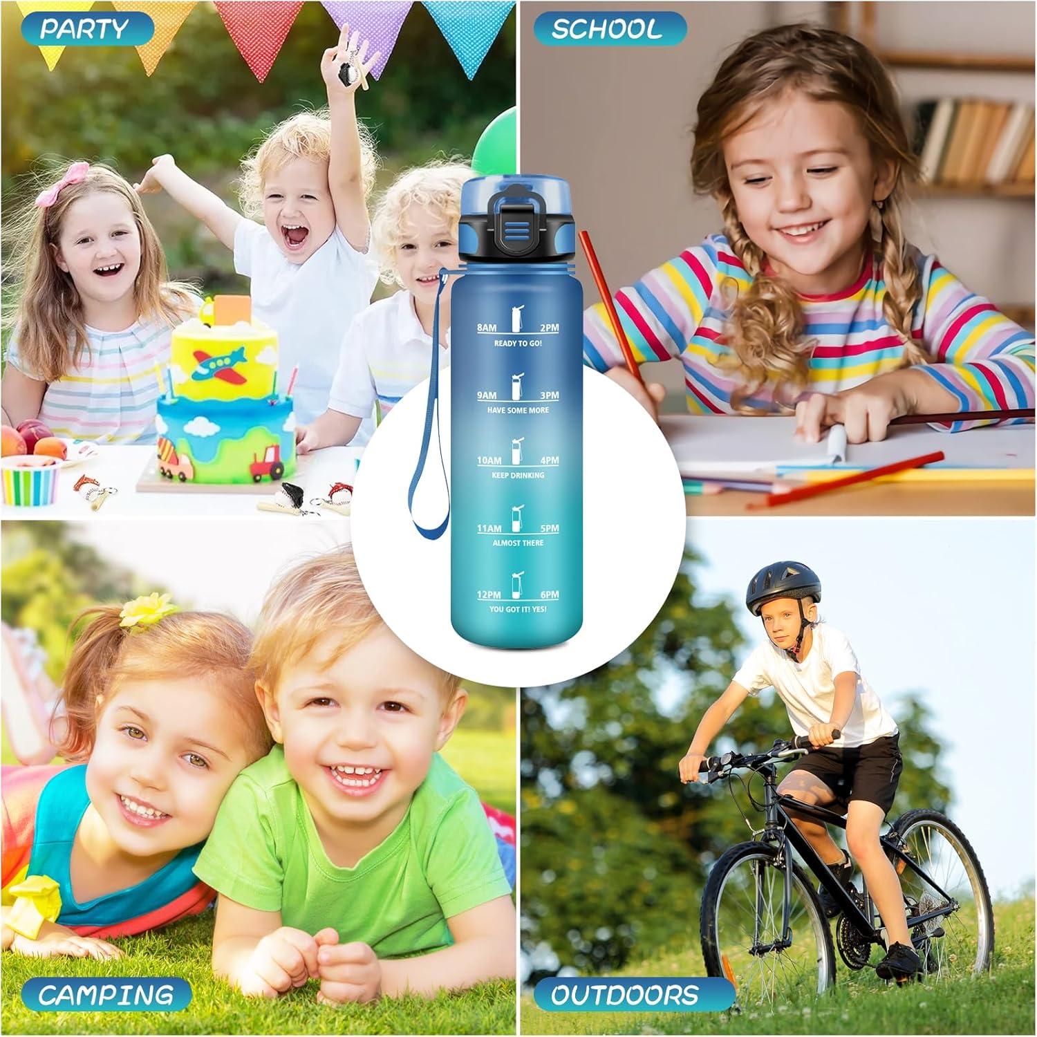 imageGourde 15L Sport Filtrante AntiFuite Motivation avec Slogan Camping et Randonne Facile Nettoyer Fitness Extrieur Running JauneRoseBleuvert