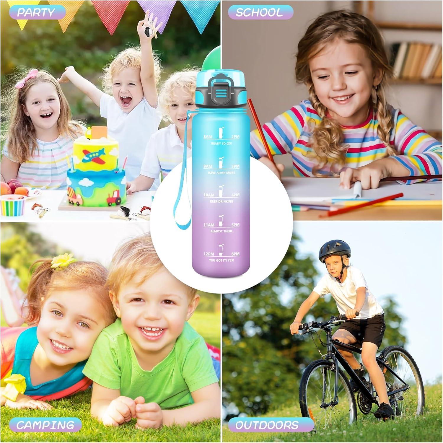 imageGourde 15L Sport Filtrante AntiFuite Motivation avec Slogan Camping et Randonne Facile Nettoyer Fitness Extrieur Running JauneRoseBleuviolet