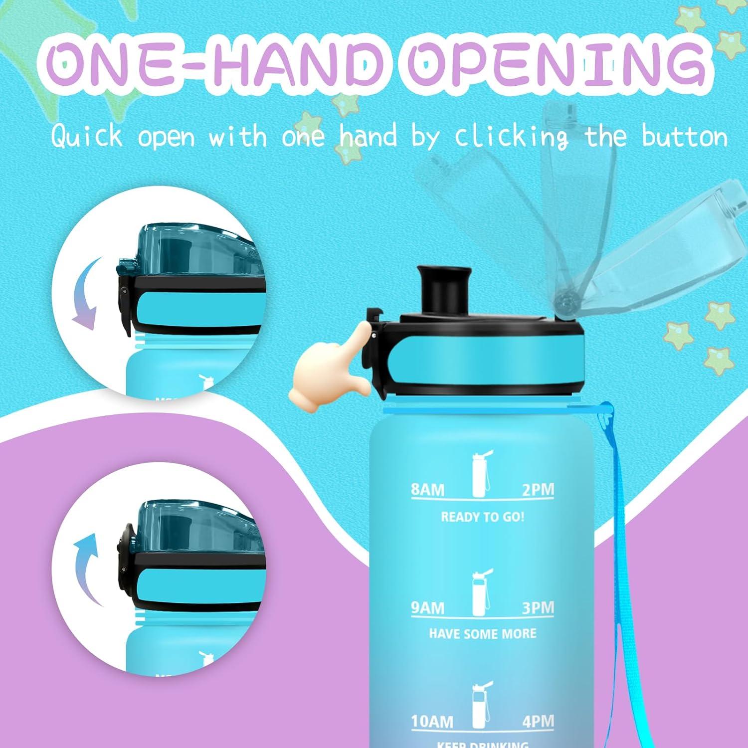 imageGourde 15L Sport Filtrante AntiFuite Motivation avec Slogan Camping et Randonne Facile Nettoyer Fitness Extrieur Running JauneRoseBleuviolet