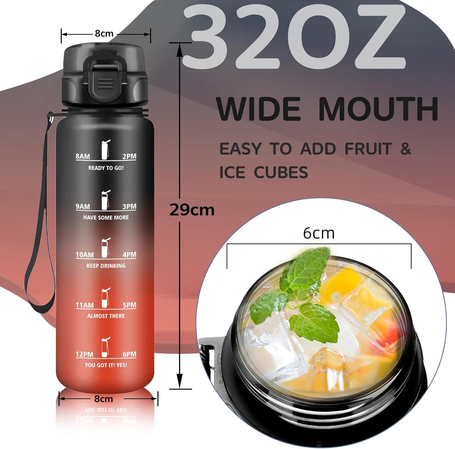 imageGourde 15L Sport Filtrante AntiFuite Motivation avec Slogan Camping et Randonne Facile Nettoyer Fitness Extrieur Running JauneRoseNoirrouge