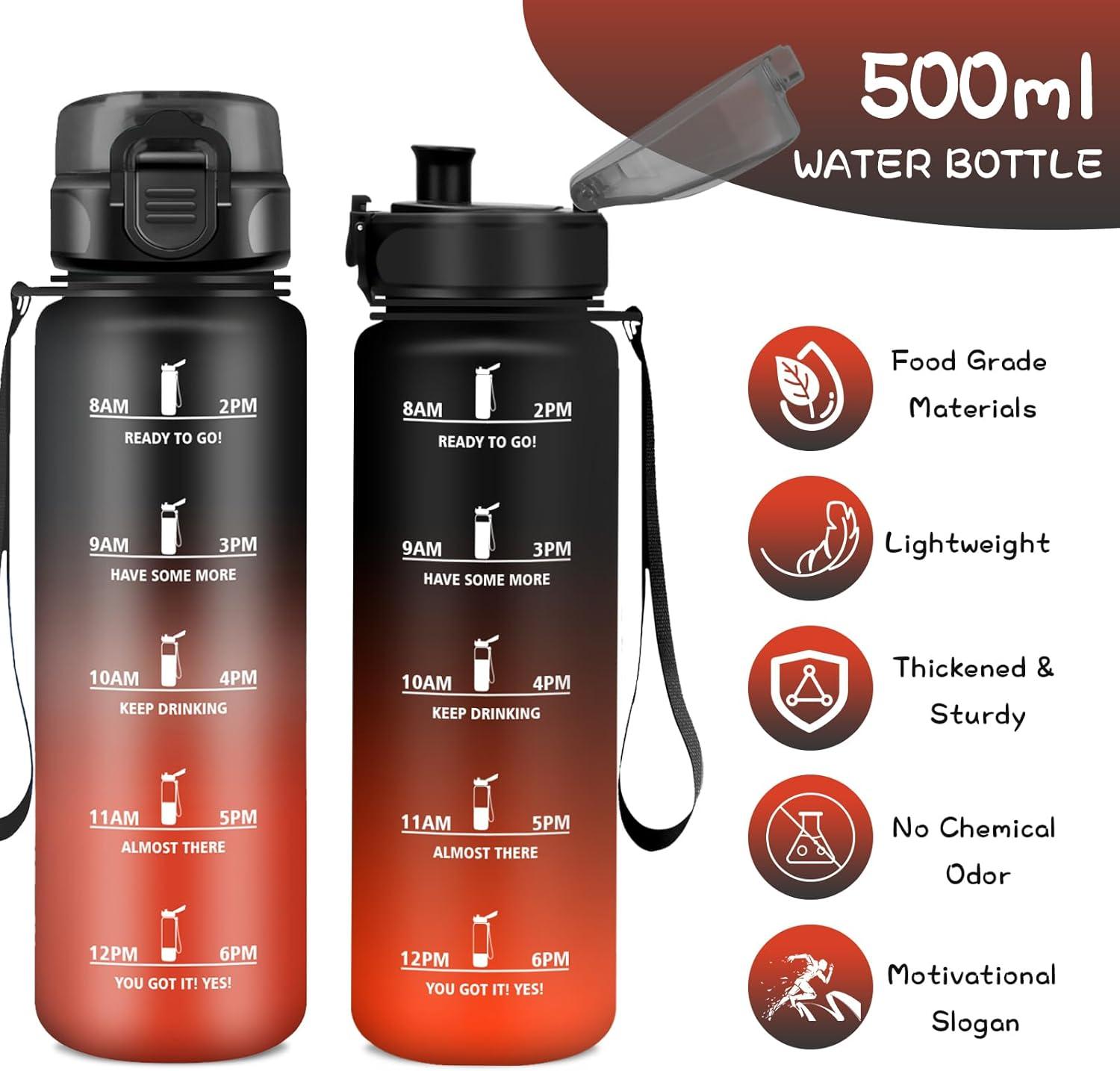 imageGourde 15L Sport Filtrante AntiFuite Motivation avec Slogan Camping et Randonne Facile Nettoyer Fitness Extrieur Running JauneRoseNoirrouge