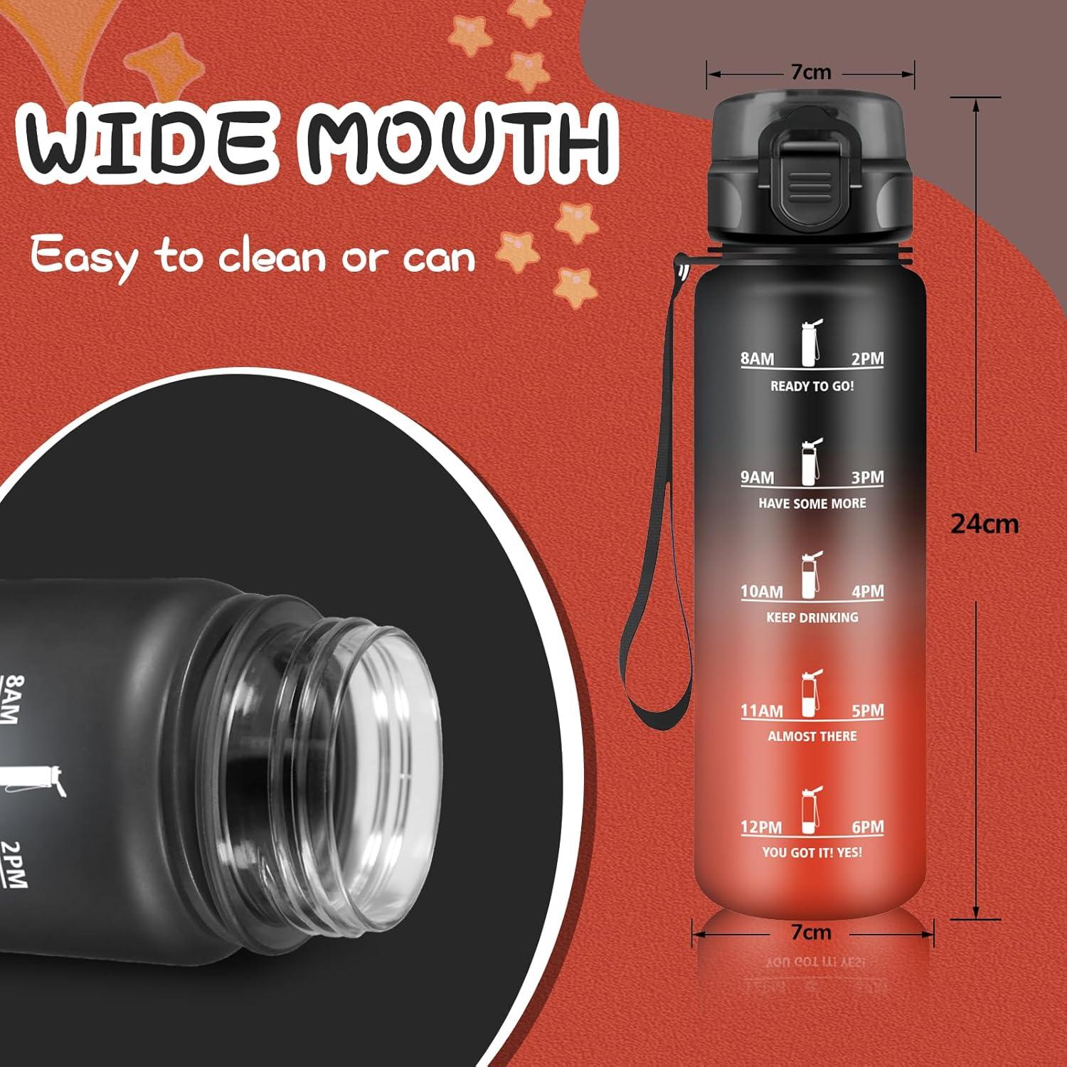 imageGourde 15L Sport Filtrante AntiFuite Motivation avec Slogan Camping et Randonne Facile Nettoyer Fitness Extrieur Running JauneRoseNoirrouge