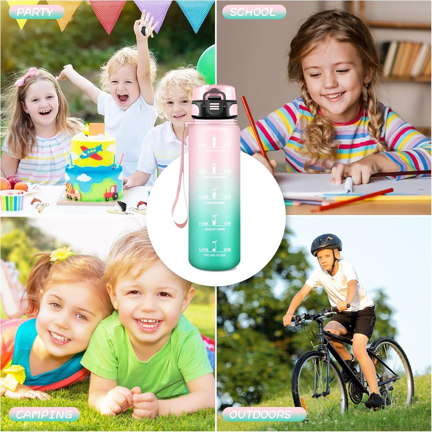 imageGourde 15L Sport Filtrante AntiFuite Motivation avec Slogan Camping et Randonne Facile Nettoyer Fitness Extrieur Running JauneRoseRosevert
