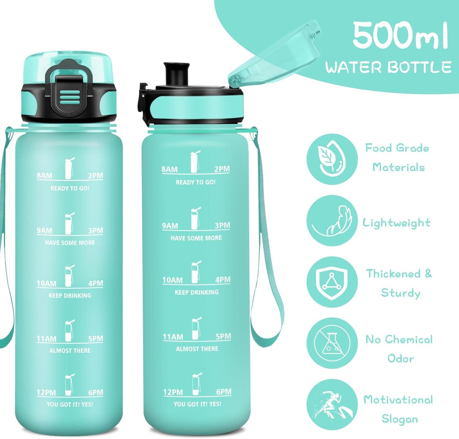 imageGourde 15L Sport Filtrante AntiFuite Motivation avec Slogan Camping et Randonne Facile Nettoyer Fitness Extrieur Running JauneRoseVert