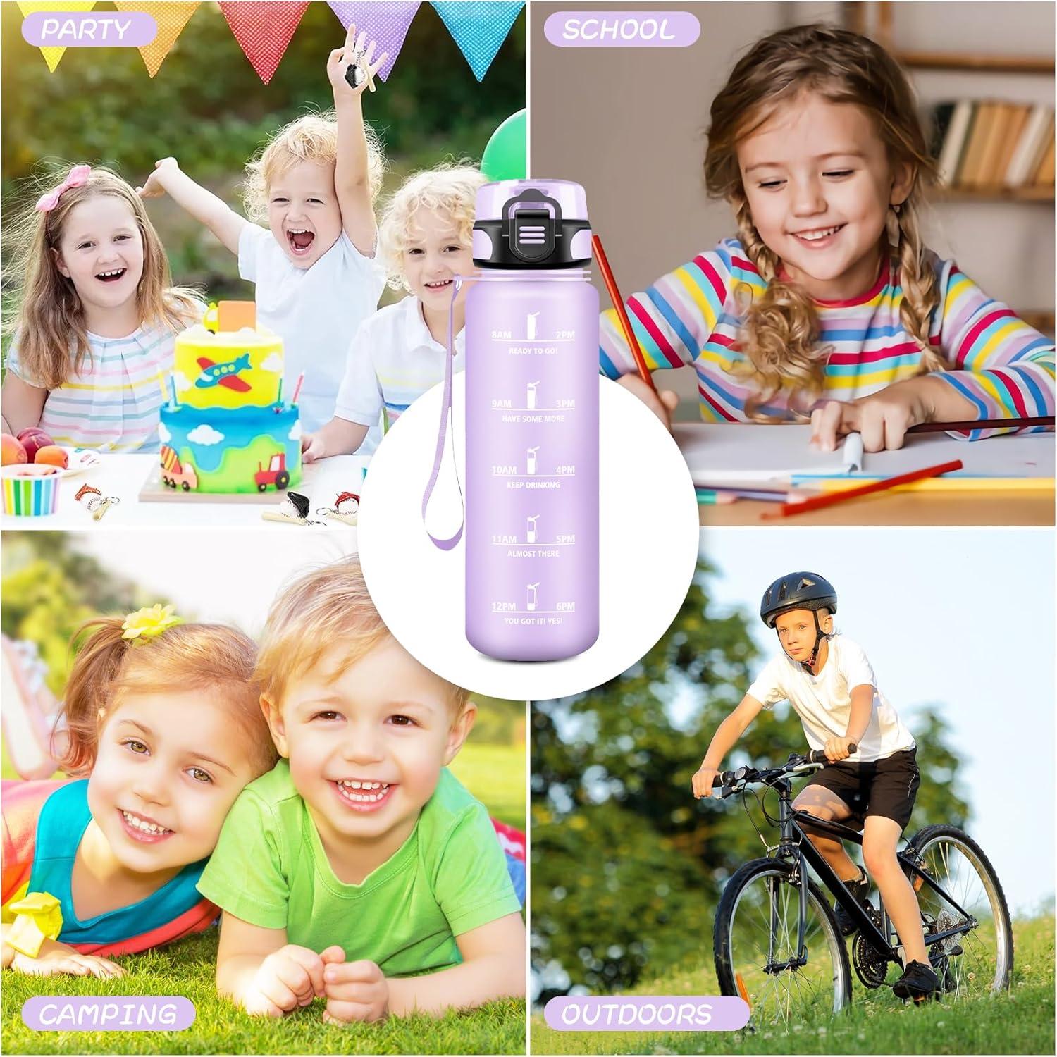 imageGourde 15L Sport Filtrante AntiFuite Motivation avec Slogan Camping et Randonne Facile Nettoyer Fitness Extrieur Running JauneRoseViolet