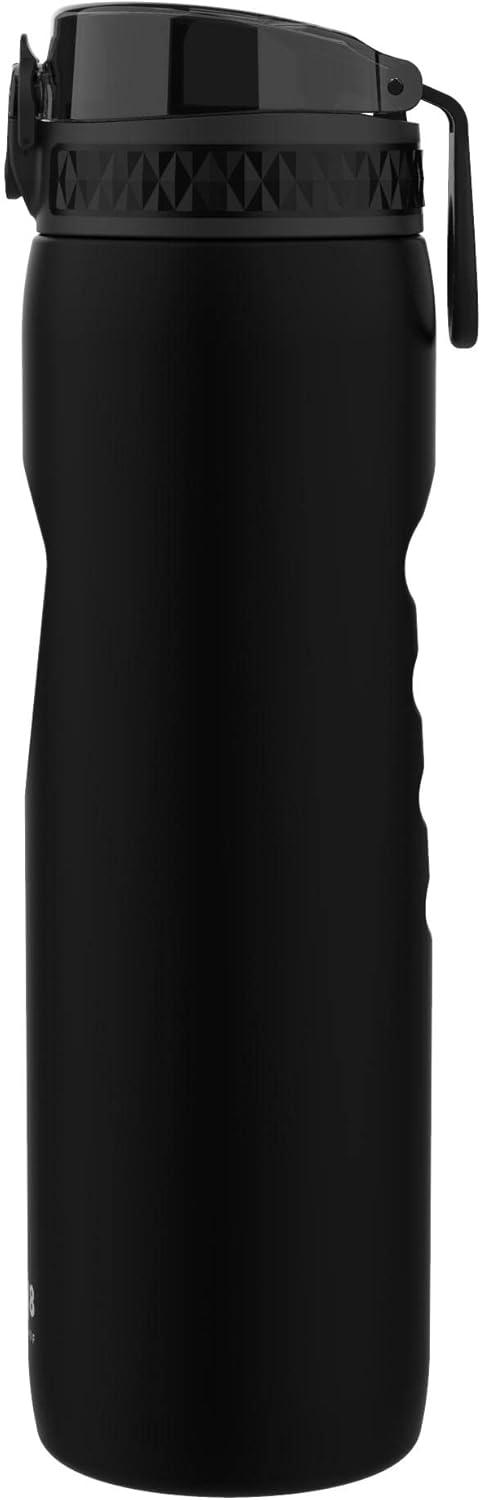 imageIon8 Gourde 1l 1000ml AntiFuite Facile Ouvrir Verrouillage Scuris Poigne de Transport Lavable en Lavevaisselle Sans BPA Idale pour le Sport et la Salle de Sport Violet ClairNoir