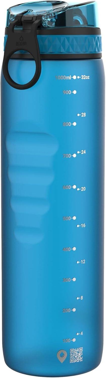 imageIon8 Gourde 1l 1000ml AntiFuite Facile Ouvrir Verrouillage Scuris Poigne de Transport Lavable en Lavevaisselle Sans BPA Idale pour le Sport et la Salle de Sport Violet ClairBleu