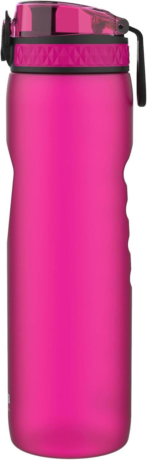 imageIon8 Gourde 1l 1000ml AntiFuite Facile Ouvrir Verrouillage Scuris Poigne de Transport Lavable en Lavevaisselle Sans BPA Idale pour le Sport et la Salle de Sport Violet ClairRose