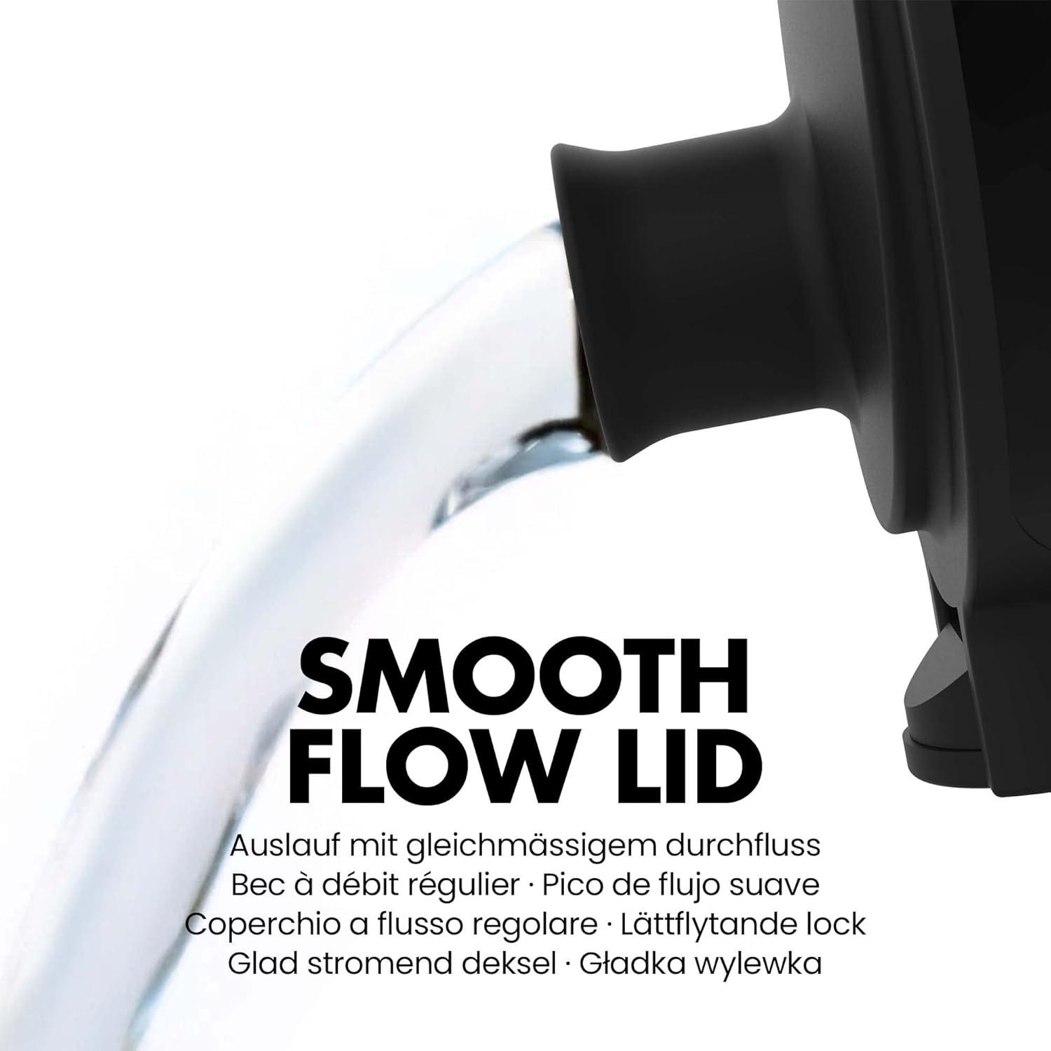 imageIon8 Gourde 1l 1000ml AntiFuite Facile Ouvrir Verrouillage Scuris Poigne de Transport Lavable en Lavevaisselle Sans BPA Idale pour le Sport et la Salle de Sport Violet ClairRouge Fonc