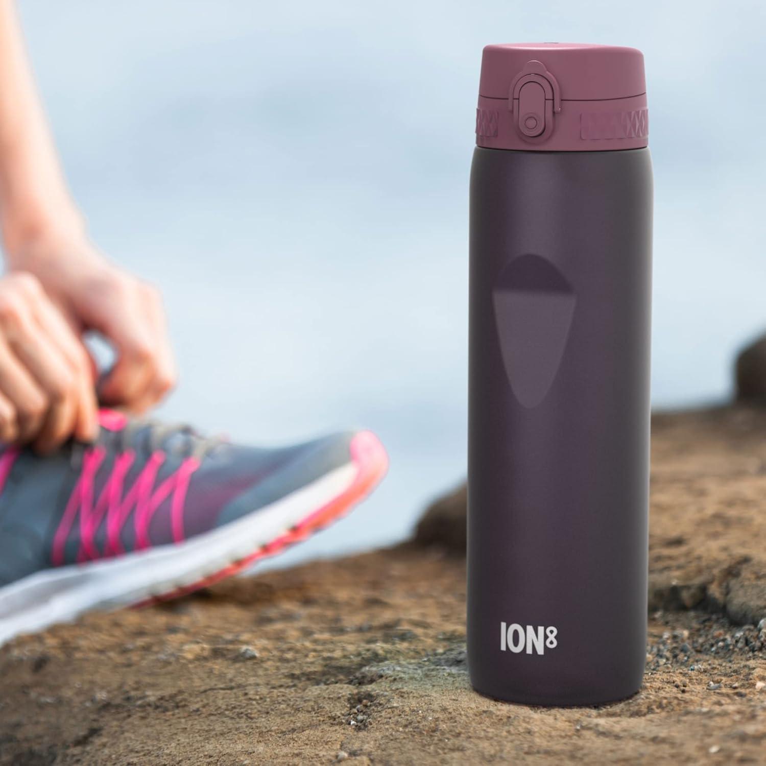 imageIon8 Gourde 1l 1000ml AntiFuite Facile Ouvrir Verrouillage Scuris Poigne de Transport Lavable en Lavevaisselle Sans BPA Idale pour le Sport et la Salle de Sport Violet ClairMre