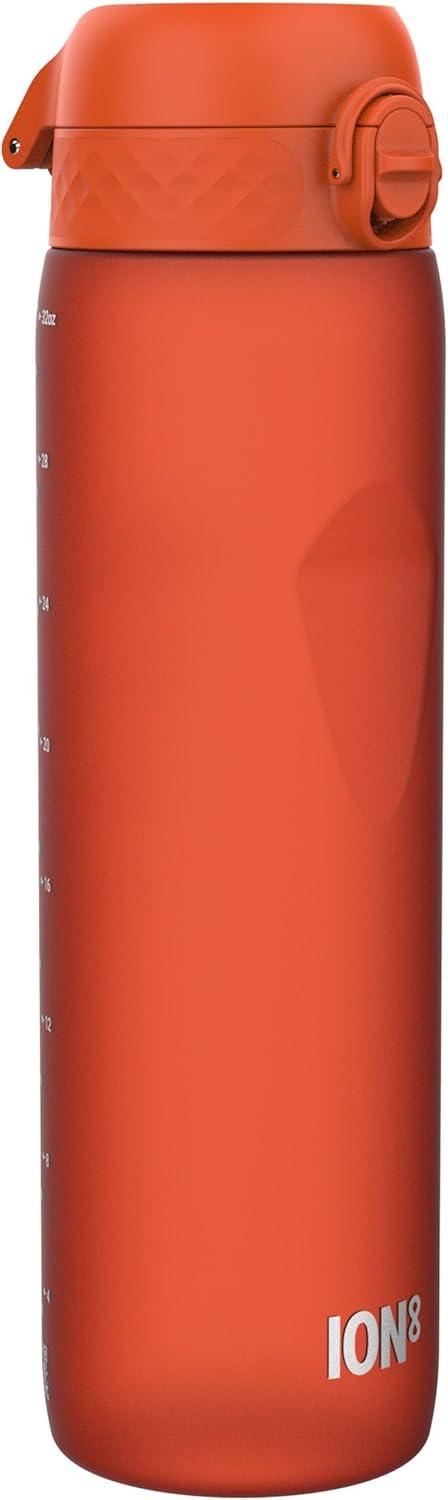 imageIon8 Gourde 1l 1000ml AntiFuite Facile Ouvrir Verrouillage Scuris Poigne de Transport Lavable en Lavevaisselle Sans BPA Idale pour le Sport et la Salle de Sport Violet ClairOrange