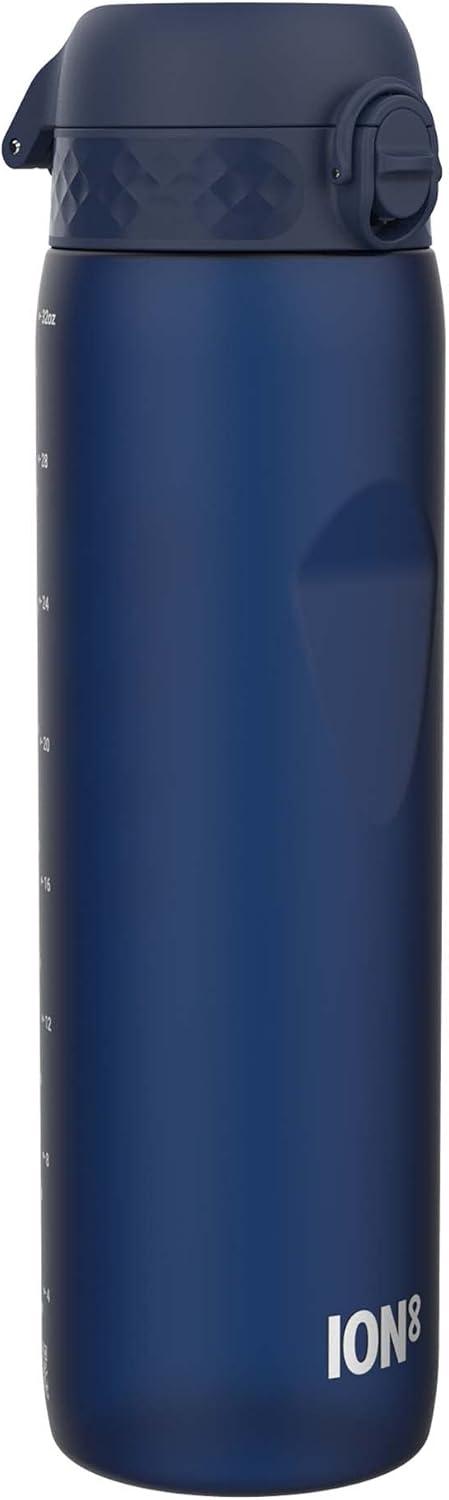 imageIon8 Gourde 1l 1000ml AntiFuite Facile Ouvrir Verrouillage Scuris Poigne de Transport Lavable en Lavevaisselle Sans BPA Idale pour le Sport et la Salle de Sport Violet ClairBleu Marine