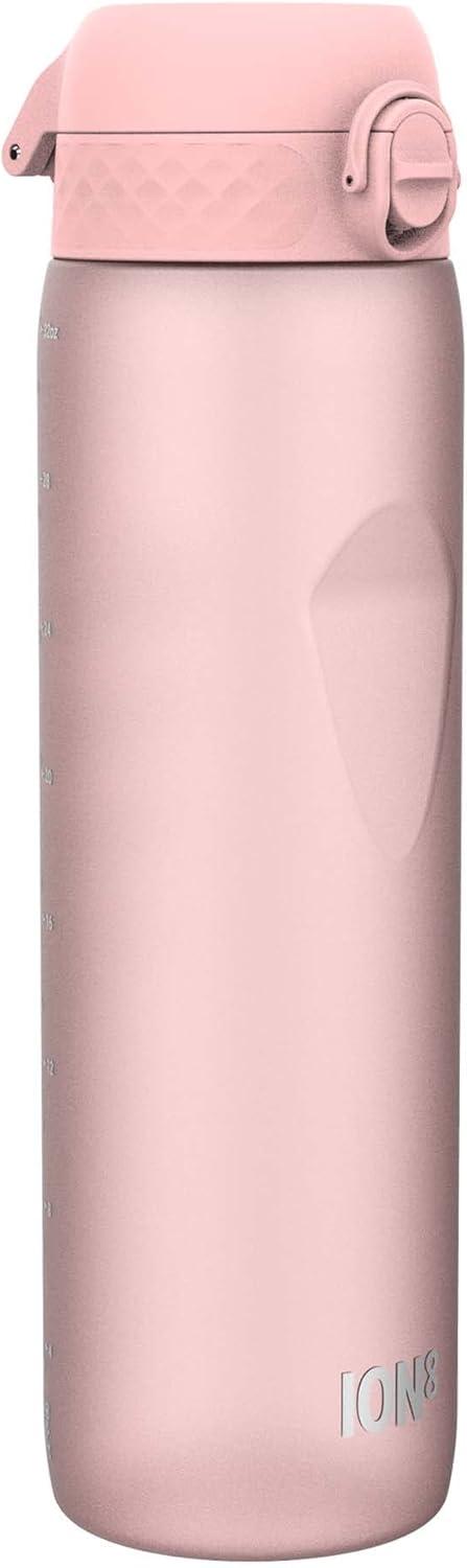 imageIon8 Gourde 1l 1000ml AntiFuite Facile Ouvrir Verrouillage Scuris Poigne de Transport Lavable en Lavevaisselle Sans BPA Idale pour le Sport et la Salle de Sport Violet ClairRose Clair