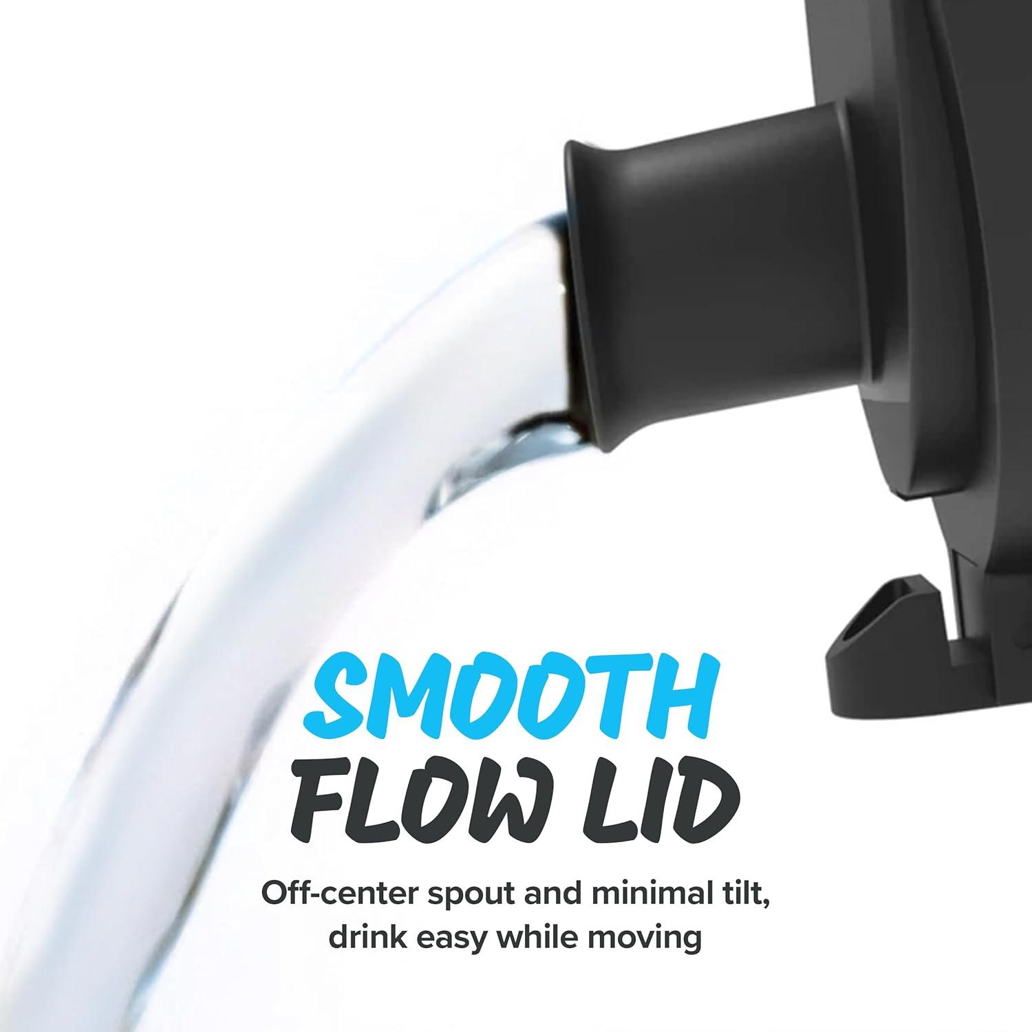 imageIon8 Gourde 1l 1000ml AntiFuite Facile Ouvrir Verrouillage Scuris Poigne de Transport Lavable en Lavevaisselle Sans BPA Idale pour le Sport et la Salle de Sport Violet ClairAqua