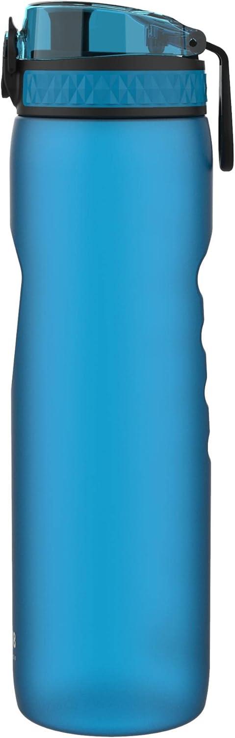imageIon8 Gourde 1l 1000ml AntiFuite Facile Ouvrir Verrouillage Scuris Poigne de Transport Lavable en Lavevaisselle Sans BPA Idale pour le Sport et la Salle de Sport Violet ClairBleu