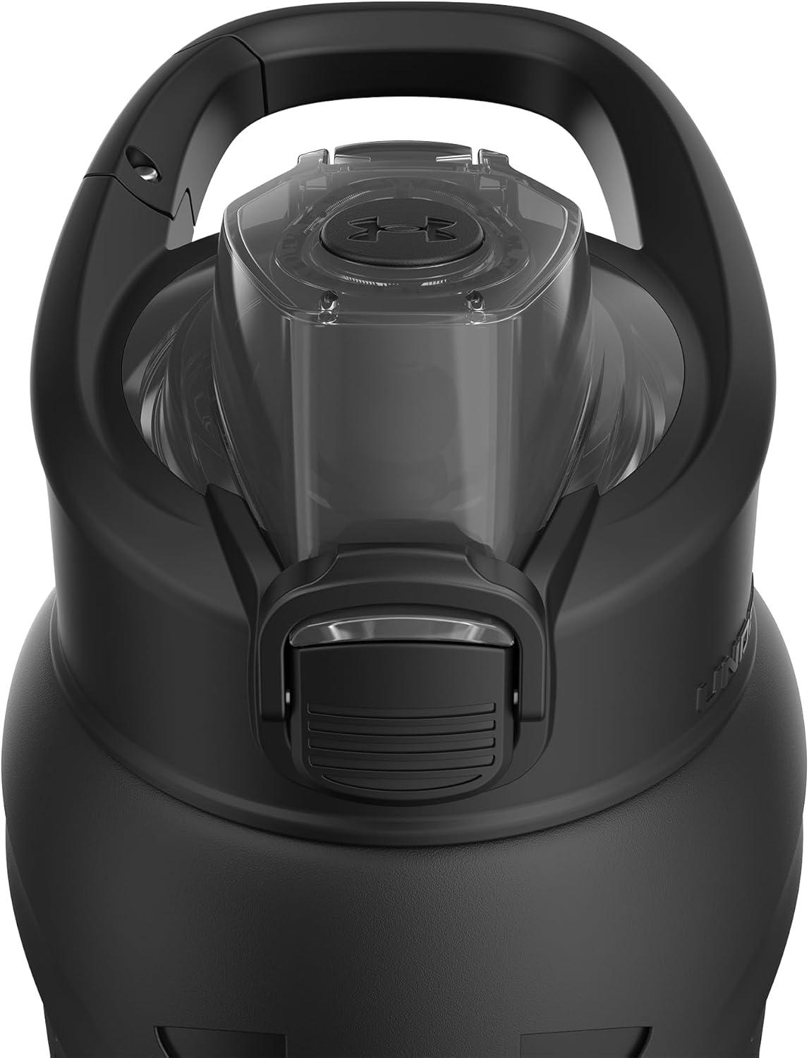 imageUnder Armour Bouteille deau en acier inoxydable de 700 ml isole mousqueton facile transporter antifuite pour enfants et adultes tous les sports salle de sportNoir Uni