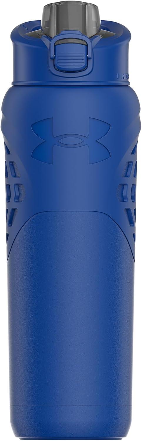imageUnder Armour Bouteille deau en acier inoxydable de 700 ml isole mousqueton facile transporter antifuite pour enfants et adultes tous les sports salle de sportSolid Royal
