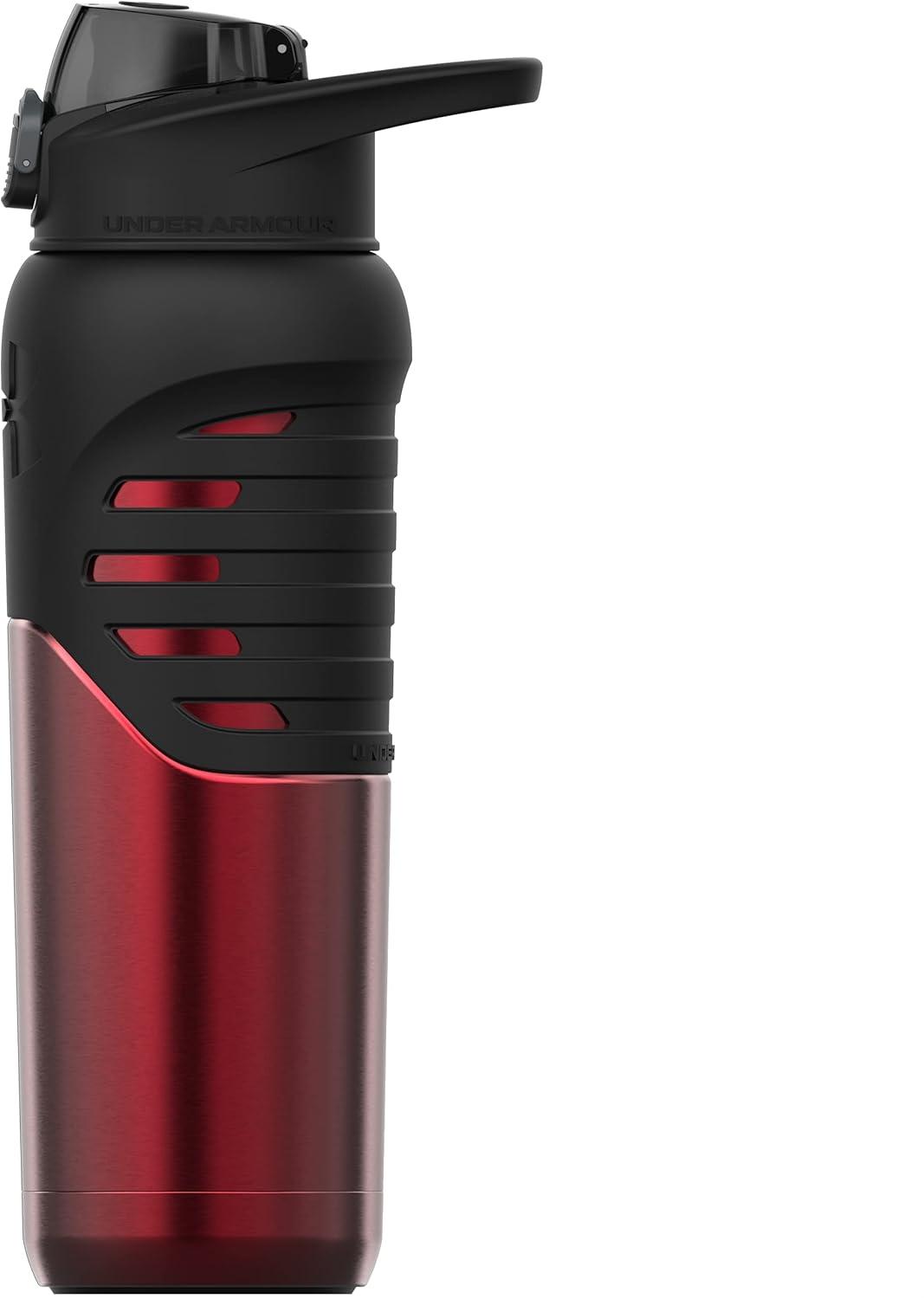 imageUnder Armour Bouteille deau en acier inoxydable de 700 ml isole mousqueton facile transporter antifuite pour enfants et adultes tous les sports salle de sportRouge