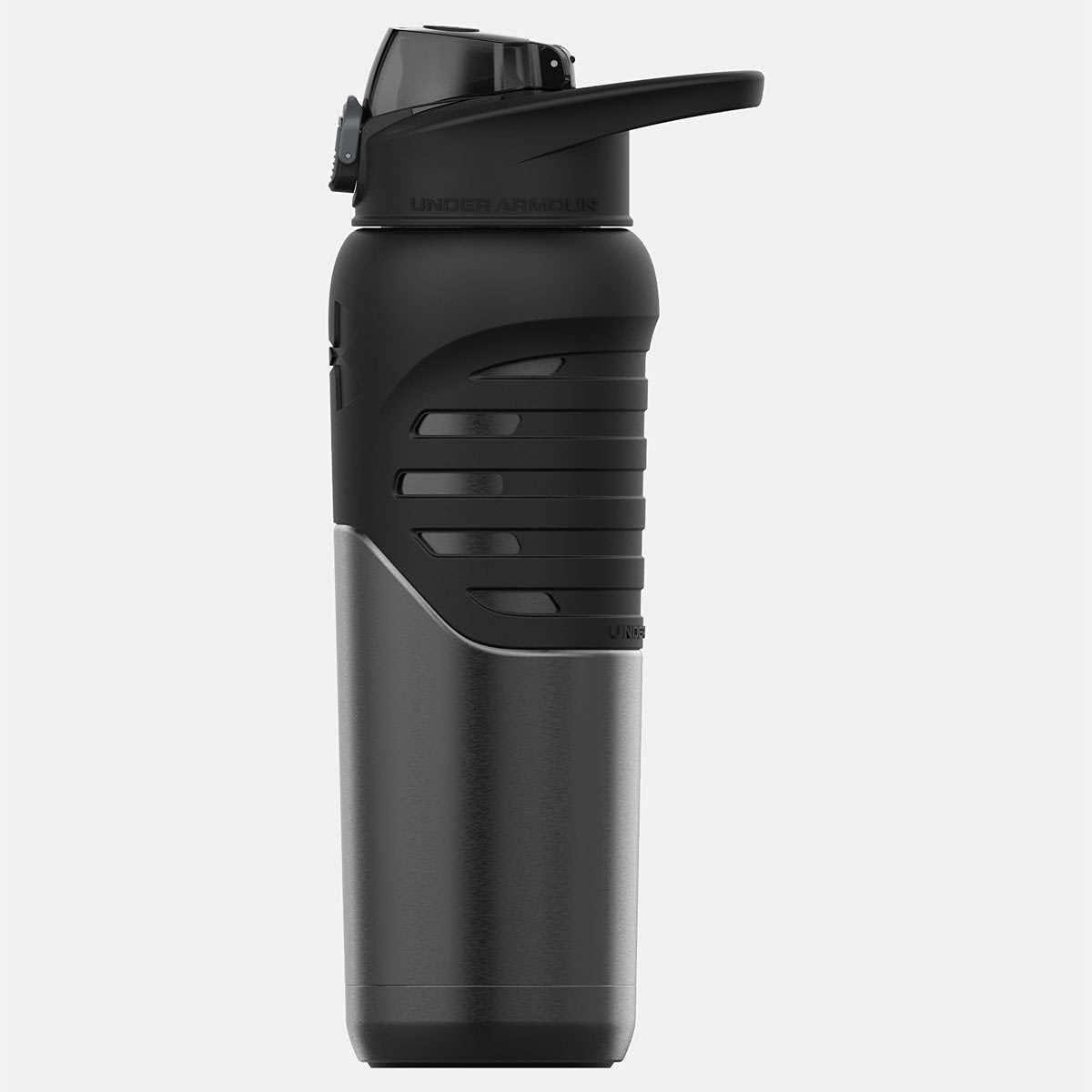 imageUnder Armour Bouteille deau en acier inoxydable de 700 ml isole mousqueton facile transporter antifuite pour enfants et adultes tous les sports salle de sportSmoke