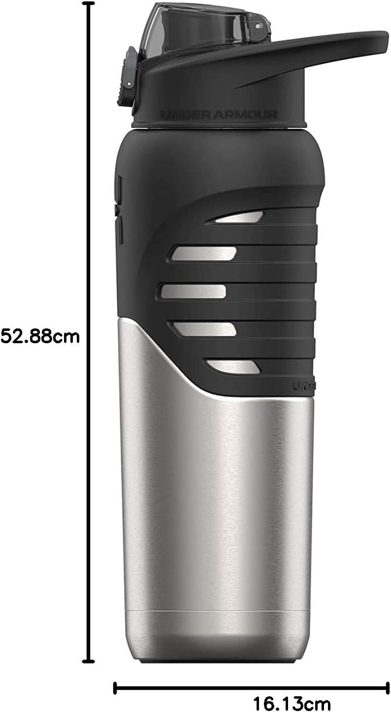 imageUnder Armour Bouteille deau en acier inoxydable de 700 ml isole mousqueton facile transporter antifuite pour enfants et adultes tous les sports salle de sportInoxysable