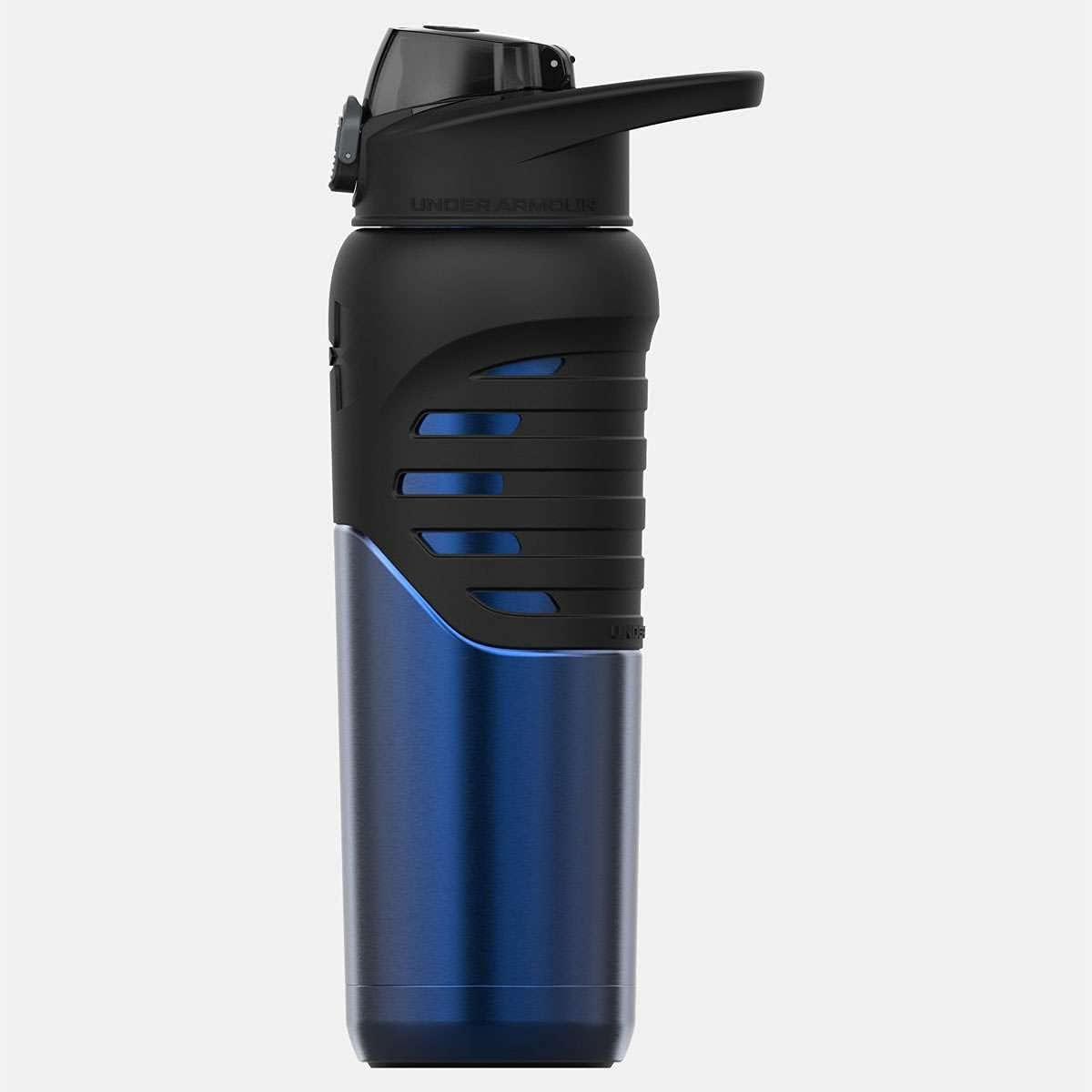 imageUnder Armour Bouteille deau en acier inoxydable de 700 ml isole mousqueton facile transporter antifuite pour enfants et adultes tous les sports salle de sportBleu Marine