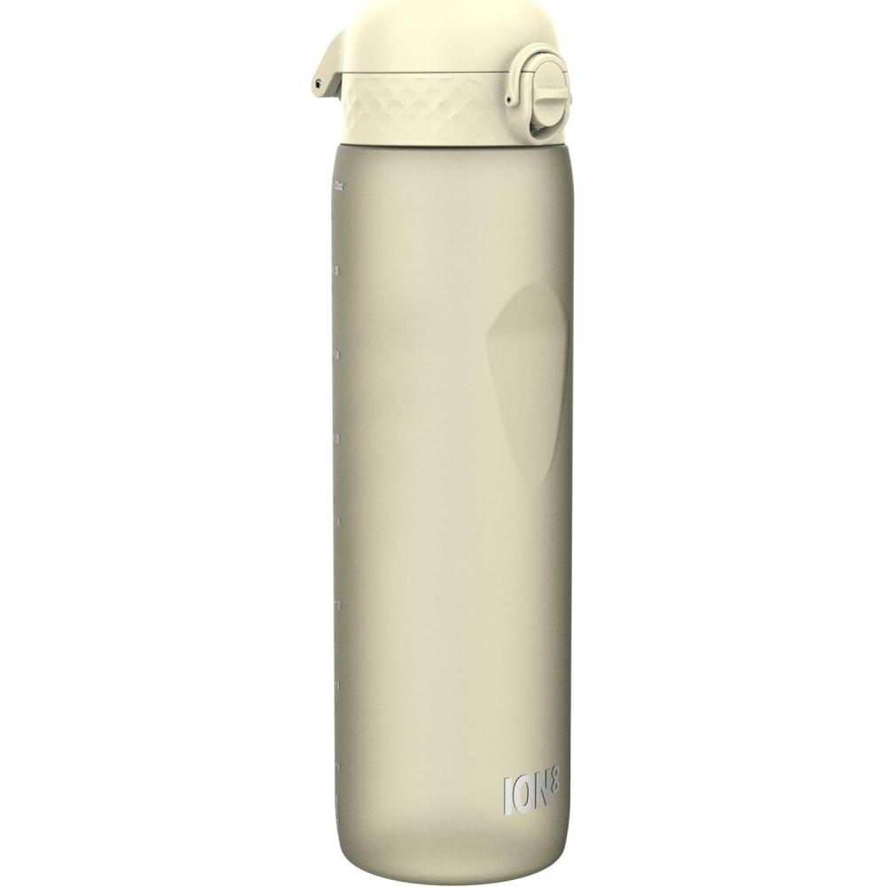 imageIon8 Gourde 1l 1000ml AntiFuite Facile Ouvrir Verrouillage Scuris Poigne de Transport Lavable en Lavevaisselle Sans BPA Idale pour le Sport et la Salle de Sport Violet ClairBlanc Crmeux