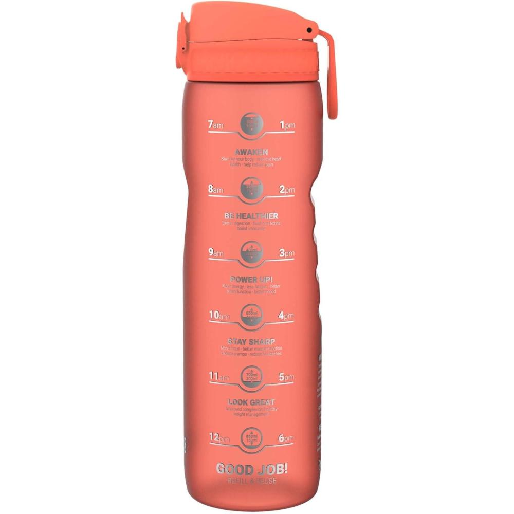 imageIon8 Gourde 1l 1000ml AntiFuite Facile Ouvrir Verrouillage Scuris Poigne de Transport Lavable en Lavevaisselle Sans BPA Idale pour le Sport et la Salle de Sport Violet ClairCorail