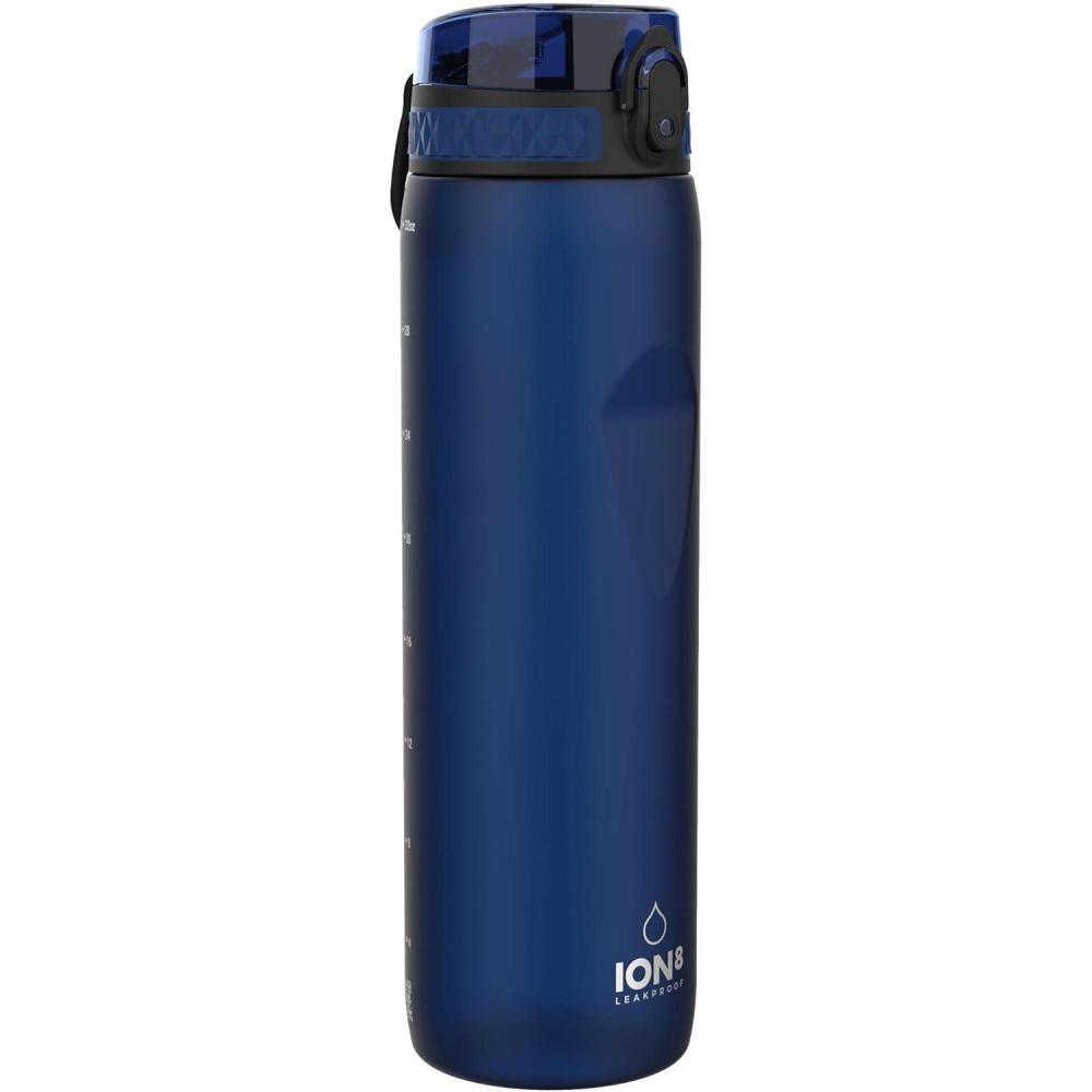 imageIon8 Gourde 1l 1000ml AntiFuite Facile Ouvrir Verrouillage Scuris Poigne de Transport Lavable en Lavevaisselle Sans BPA Idale pour le Sport et la Salle de Sport Violet ClairBleu Marine