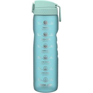 Ion8 Gourde 1l, 1000ml, Anti-Fuite, Facile à Ouvrir, Verrouillage Sécurisé, Poignée de Transport, Lavable en Lave-vaisselle, Sans BPA, Idéale pour le Sport et la Salle de Sport, Violet Clair(Bleu Sonique)