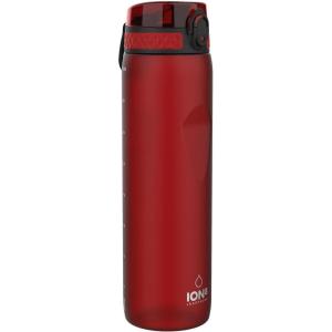 Ion8 Gourde 1l, 1000ml, Anti-Fuite, Facile à Ouvrir, Verrouillage Sécurisé, Poignée de Transport, Lavable en Lave-vaisselle, Sans BPA, Idéale pour le Sport et la Salle de Sport, Violet Clair(Rouge Glacial)