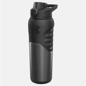 Under Armour Bouteille d&rsquo;eau en acier inoxydable de 700 ml, isolée, mousqueton facile à transporter, anti-fuite, pour enfants et adultes, tous les sports, salle de sport(Smoke)