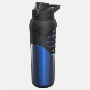 Under Armour Bouteille d&rsquo;eau en acier inoxydable de 700 ml, isolée, mousqueton facile à transporter, anti-fuite, pour enfants et adultes, tous les sports, salle de sport(Bleu Marine)