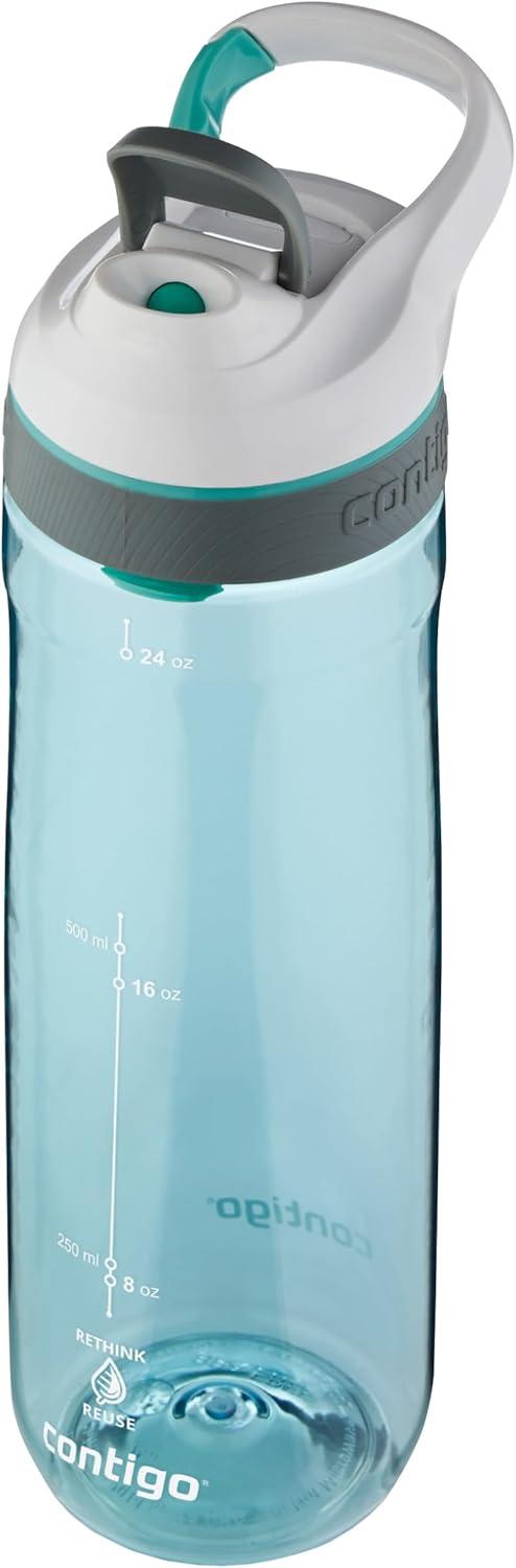 imageContigo Cortland Autoseal Gourde Grande Bouteille dEau de 720 ML sans BPA Gourde de Sport Bouteille antifuites Idale pour lcole Le Sport Le vlo la Course Pieds la randonneGrayed Jade