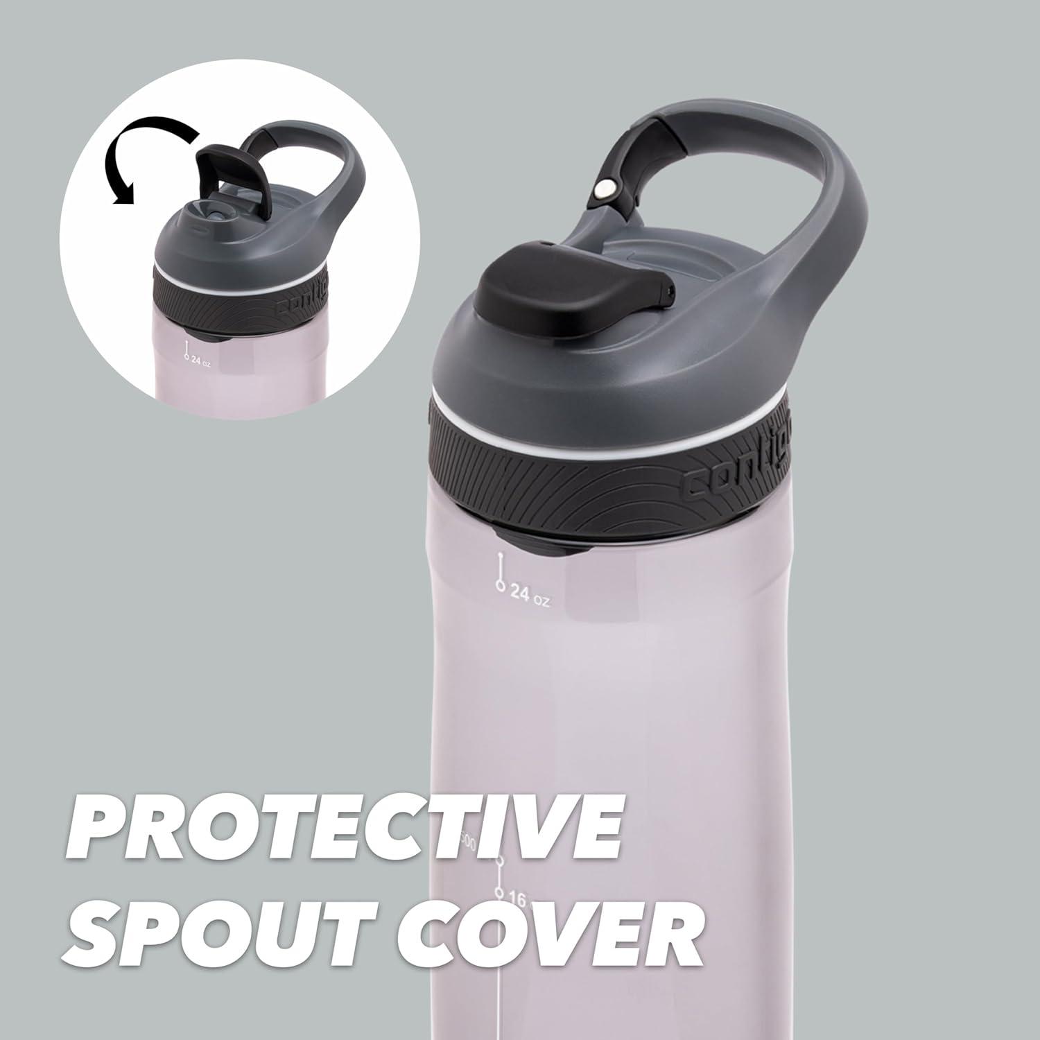 imageContigo Cortland Autoseal Gourde Grande Bouteille dEau de 720 ML sans BPA Gourde de Sport Bouteille antifuites Idale pour lcole Le Sport Le vlo la Course Pieds la randonneGrayed Jade