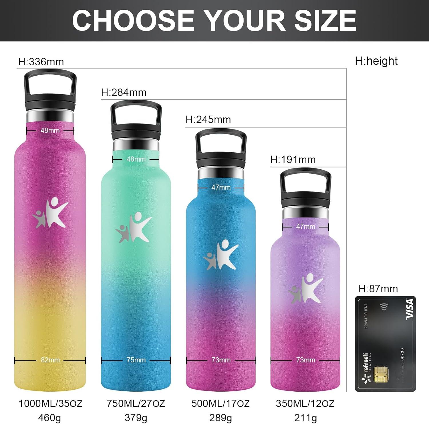 imageKollyKolla Gourde Isotherme 750ml Bouteille Isotherme en Acier Inoxydable Bouteille deau sans BPA Gourde Inox avec Paille Gourde Reutilisable pour lcole Bureau Extrieur Camping YogaKkbleu Fonc Noir