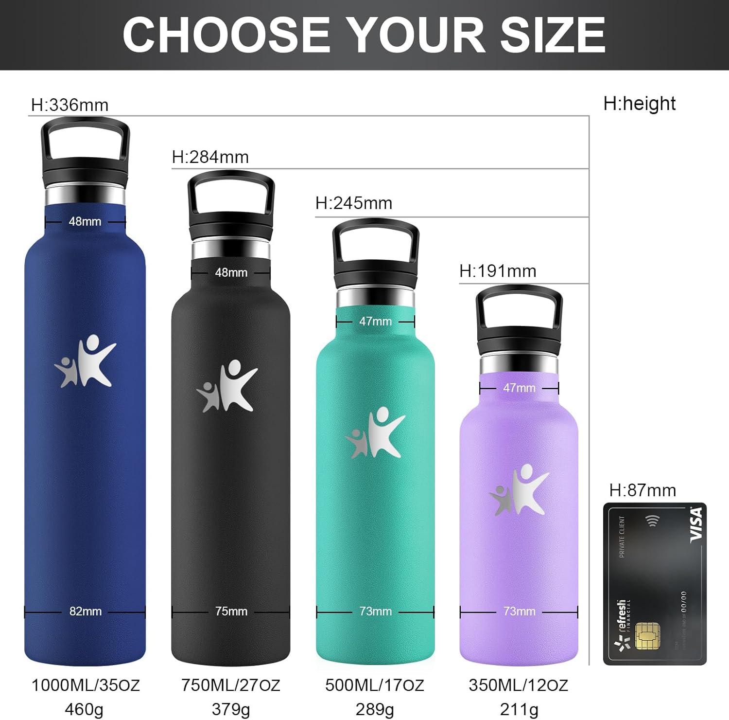 imageKollyKolla Gourde Isotherme 750ml Bouteille Isotherme en Acier Inoxydable Bouteille deau sans BPA Gourde Inox avec Paille Gourde Reutilisable pour lcole Bureau Extrieur Camping YogaKkbleu Fonc