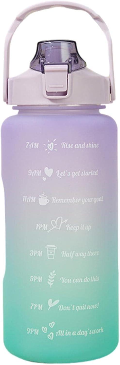 imageSport pour Filles Tasses Eau tanches 2L avec Paille Conteneurs deau Voyage faciles Transporter avec Design Rabattable pour Les familles Les campeurs et Les MeilleursDgrad Violet