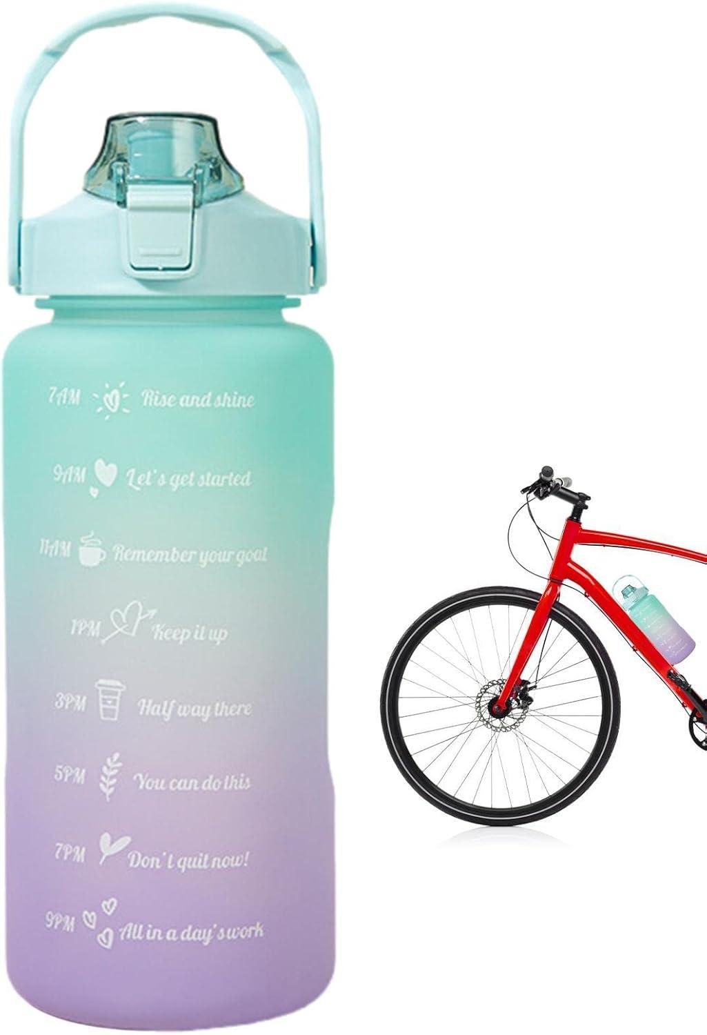 imageSport pour Filles Tasses Eau tanches 2L avec Paille Conteneurs deau Voyage faciles Transporter avec Design Rabattable pour Les familles Les campeurs et Les MeilleursDgrad Vert
