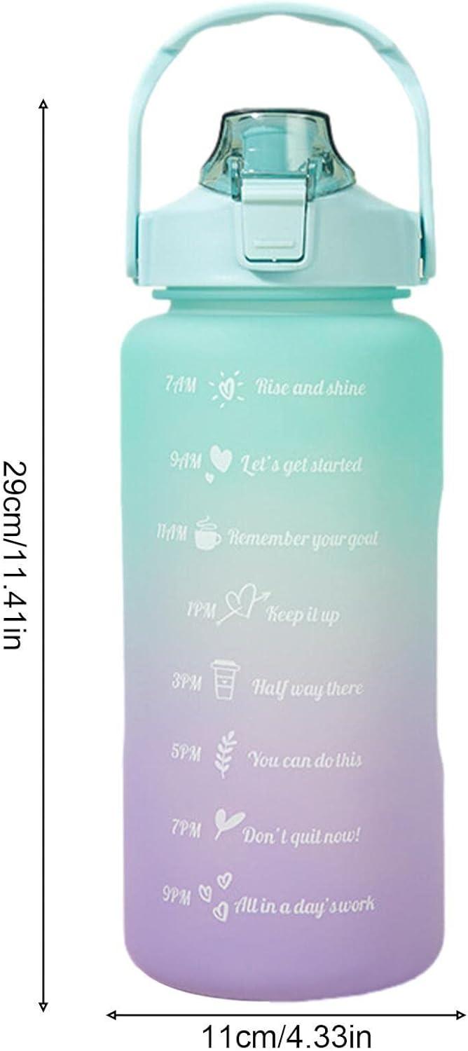 imageSport pour Filles Tasses Eau tanches 2L avec Paille Conteneurs deau Voyage faciles Transporter avec Design Rabattable pour Les familles Les campeurs et Les MeilleursDgrad Vert