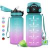 17oz-500ml | Paille | Vert + Rose Clair