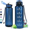 50oz-1500ml | Paille | Transparent Bleu Foncé