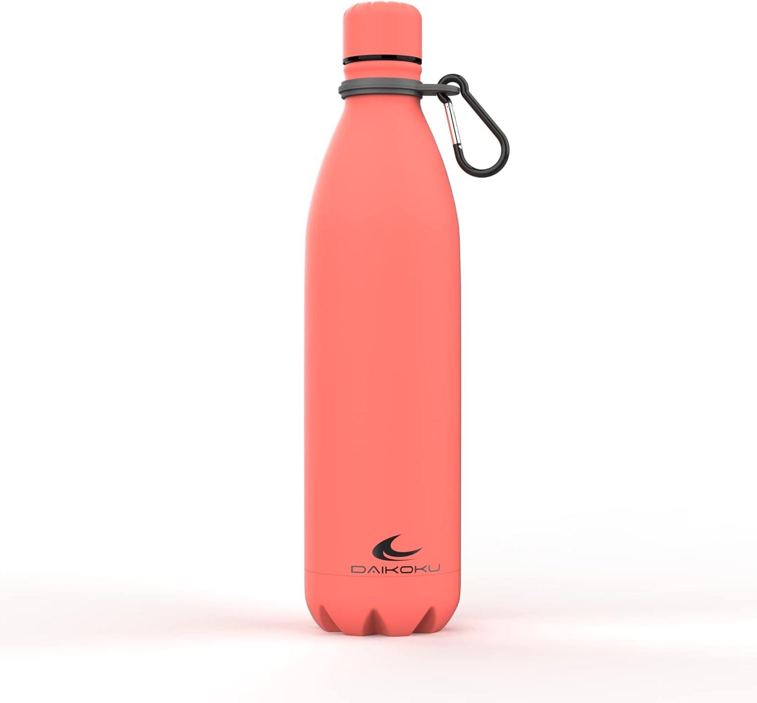 imageDaikoku Gourde Isotherme 500ml Bouteille Isotherme en Acier Inoxydable sans BPA 24h Froid ampamp 12h Chaud Double Paroi Pour le Bureau Sport Voyages Lcole GriseOrange