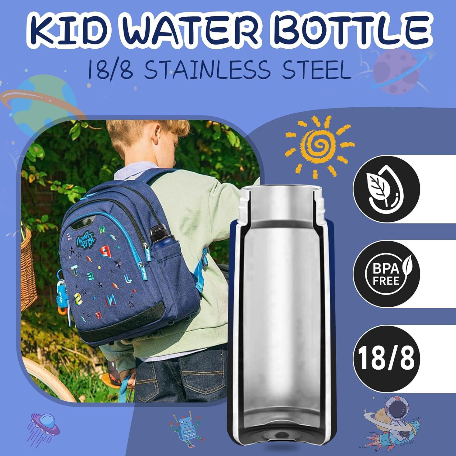 imageGrsta gourde Isotherme 1L Paille sans BPA Bouteille sous Vide Double Paroi AntiFuite Mtal Sport Camping GymBlueblack